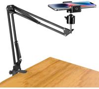 KALANKA-Support de Caméra Webcam,Support de téléphone,Portable Support vidéo Bras articulé Bras de Support de Bureau Flexible pour la Photographie Plate en Direct & Diffusion en direct, enregistremen