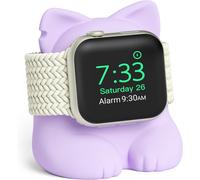 Kalanka-Support De Chargeur Compatible Avec Apple Watch Series 49/45/44/42/41/40/38 Mm, Iwatch Ultra2/Ultra/9/8/7/6/Se2/Se/5/4/3/2/1, Station De Charge En Silicone, Prend En Charge Le Mode Support De