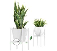 KALANKA-Support de pot de fleurs réglable : support de fleurs moderne en métal pour intérieur et extérieur, support de pot de fleurs pour jardin, terrasse, coin salle de bain, salon, balcon, bureau à