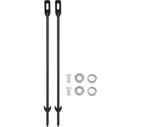 KALANKA-Support de signalisation extérieure pour Le Jardin picchetti di Metallo per il Segno Del Cortile, 43cm - avec vis - pour Montage de Panneaux, tentes, Plantes grimpantes (2, Noir)