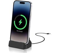 KALANKA-Support de Téléphone avec Câble USB C, Convient pour Les Chargeurs de Base de Chargement de Téléphone Portable de Type C et Les Tampons, Support de Chargement de Port de Type C (Noir)