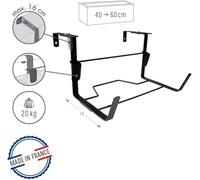 Kalanka-Support Jardinière Fer Plat Fixations Réglables Blanc 35x18 Cm - Made In France