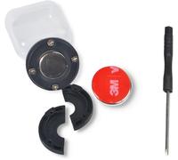 KALANKA-Support Magnétique pour Micro de Radio CB, Mobile Support de Microphones Talkie-Walkie pour Voiture, avec Adhésif 3M pour Président Kenwood Motorola Microphone pour Radio (Noir, 1 pièce)