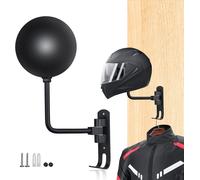 KALANKA-Support Mural pour Casque, Support de Casque de Moto pour vélo, Rotation à 180 degrés avec 2 Crochets, Support d'accessoires de Casque pour Manteaux de Baseball, Casquettes et Casque de Rugby