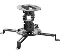 KALANKA-Support Plafond pour projecteurs, inclinable de (+/-15°), pivotant à 360°, Rotatif à 360°, Distance au Plafond 15 cm, Charge maximale 13,5 kg, Plage de Montage Universelle 5,4-32 cm,Le Noir