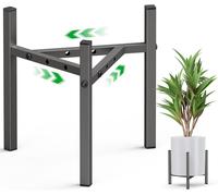 KALANKA-Support pour plantes d'intérieur et d'extérieur, étagère réglable en métal, robuste et stable, support moderne pour pots de 20 à 30,5 cm, distributeur de boissons glacées - Gris - 1 pièce