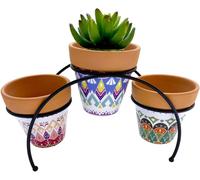 KALANKA-Support pour Pot de Fleurs Multicolore en métal céramique 31 x 18 x 12 cm