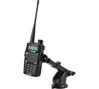 KALANKA-Support pour talkie-walkie de voiture - Support à ventouse pour pare-brise et tableau de bord - Pour Motorola Baofeng Icom Kenwood Yaesu Midland VHF UHF CB - Clip ceinture radio