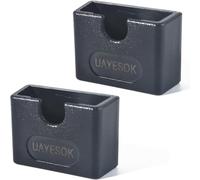 KALANKA-Support radio de voiture - Support de microphone radio CB - Avec film adhésif 3M universel - Pour Motorola Baofeng Kenwood Yaesu Midland Quansheng (noir, 2)