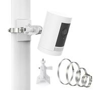 KALANKA-Support Ring Camera Exterieur, Support Universel à Poteau pour Ring Indoor Cam, Support de Mât pour Caméra Spotlight et Panneau Solaire, Support Poteau Réglables pour Caméras CCTV (Blanc)