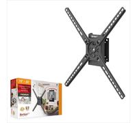 KALANKA-Support TV Mural pour écrans 13-65 Pouces avec Rotation Paysage-Portrait, Plats & incurvés ecran, Poids 36Kg, Serrure Automatique brevetée, jusqu'à VESA 400x400, Vertical et Horizontal