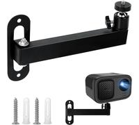 KALANKA-Support Videoprojecteur Mural, Support Projecteur Réglable Rotation à 360°, Support Retroprojecteur en Métal avec Adaptateur 1/4"" pour Home Cinéma, Bureau, Salle de Jeux