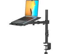 KALANKA-Suptek Support Ecran PC avec Plateau pour Ordinateur Portable, Support Moniteur pour Écrans 13-27 Pouces et PC Portables jusqu'à 15,6 Pouces, Support PC Portable Pivotant et Rotation - MD6421