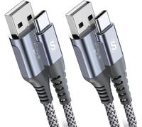 KALANKA-Sweguard 2 Pack 2.5M USB C Type C Nylon Cable for Samsung Galaxy S10 S9 S8 Plus, Note10, Note9, M31, M30s, M20, A20e, A71, A51, A50, A40, A10e, A7, Mi9, Mi8, Redmi Note8 Pro LG G7