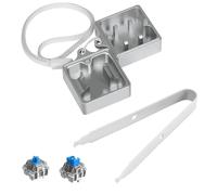 KALANKA-Switch Opener Kit avec Switch Puller Alliage D'aluminium Clavier Switch Opener pour Cherry MX Gateron Kailh Box Outemu Akko Switch Ouvre-Interrupteur à Clavier de Jeu Mécanique - Argent