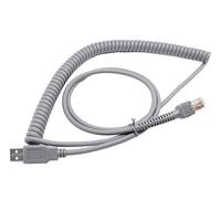 KALANKA-Symbol LS2208 USB Cable, USB A to RJ45 Spiral Extension Cable, Motorola Symbol Barcode Scanner LS2208ap LS1203 LS4208 LS4278 DS6707 DS6708 USB Cable, (10ft, 3M)