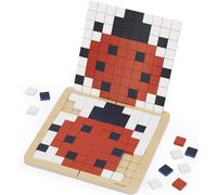 KALANKA-- Symétrie & Codage - 4 Modes de Jeu - 12 Modèles à Reproduire - Idéal Préparation Maternelle et Petite Section - Jouet Educatif Enfant - Produit en Bois FSCTM - Dès 5 Ans - J05093