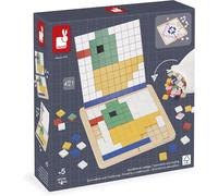 KALANKA-- Symétrie & Codage - 4 Modes de Jeu - 12 Modèles à Reproduire - Idéal Préparation Maternelle et Petite Section - Jouet Educatif Enfant - Produit en Bois FSCTM - Dès 5 Ans - J05093