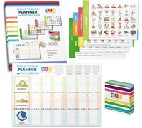 KALANKA-Tableau Organisation Autisme Materiel Enfant Pictogramme Autisme Tableau De Routine Enfant Autism Supplies and Developments Planning Visuel Quotidien avec des Pictogrammes (Anglais)