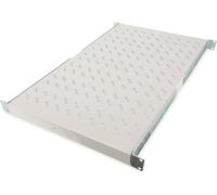 KALANKA-Tablette - Profondeur Variable - pour Montage Fixe - 19 Pouces - 1U - Charge admissible 100 kg - pour armoires réseaux et serveurs - A partir d'une Profondeur d'armoire de 1000 mm - Gris