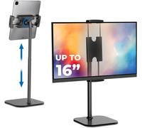 KALANKA-TabStand - Height Adjustable Tablet Stand for Desk Tablets, Portable Monitors. Phones and eReaders (Night Black)