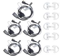 KALANKA-Talkie-walkie Oreillette avec Micro, 2 Pin avec PTT, Compatible avec Kenwood eSnic Retevis Baofeng UV-5R Oreillette Radio pour Garde du Corps de sécurité (Tube Transparent, 5)