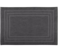 Kalanka-- Tapis De Bain - Taille 45x70 Cm - 100% Coton Bio - Couleur Anthracite - Modèle Lagune - Linge Pour La Maison - Doux Et Confortable - Idéal Pour La Salle De Bain