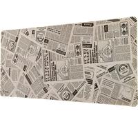 KALANKA-- Tapis de Souris XXL Journal. Tapis de Bureau et Jeu Noir et Blanc. Tapis de Souris Extra Large avec Base antidérapante. Dimensions : 80 x 35 cm. Noir et Blanc.