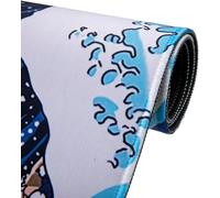 KALANKA-- Tapis DE Souris XXL - Vague de Kanagawa - 800 X 300 X 3 mm - Estampe Japonaise - Déco Japonaise - Antidérapant et Résistant à l'eau - Déco Bureau - Idée Cadeau Japon Asie