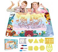 KALANKA-Tapis Dessin Eau Bebe, Tapis Aquadoodle Bebe Avec 3 Stylos à Eau, Tapis Magique Dessin Eau Jouet Enfant 1-5 Ans, Jeux Educatif Enfant Activite Enfant, Cadeau enfant 3 4 5 Ans, 98 * 78cm