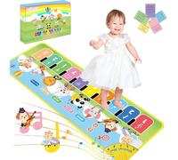 KALANKA-Tapis Musical Tapis de Piano pour Bébé, 4 Modes, 8 Instruments de Musique, Tapis de Danse pour Enfants Tapis de Clavier de Sol Jouets pour Tout-Petits Garçons Filles