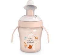 Kalanka-, Tasse D'apprentissage Avec Bec Rigide. Gobelet Bébé Anti Fuite Avec Couvercle Rabattable Et Anses. Passe Au Lave-Vaisselle. Trainer Cup 200 Ml. Verre Bébé Et Enfats +6 Mois. Wonderland Rose