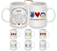 Kalanka-Tasses Imprimés Double Face Cadeaux D'inspiration Volley-Ball Pour Femmes Hommes Anniversaire Cadeaux De Noël Pour Fans De Volley-Ball Famille Amis Tasse D'inspiration(Volley-Ball)