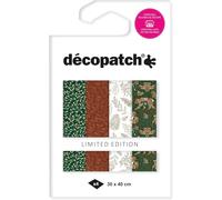 KALANKA-TD925C - Assortiment de 4 papiers Foil avec dorure à Chaud - Papier déco Noël - Forest Nature