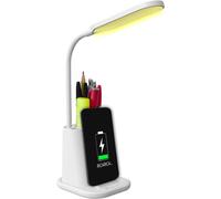KALANKA-TECHMADE Lampe de bureau LED de table, Touch Control, sans fil, rechargeable pour téléphone, 3 couleurs, lumière pour chambre, bureau, étude port USB lampe flexible et réglable