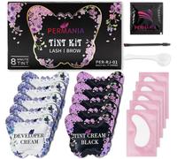 Kalanka-Teinture Cils Noir, Teinture Sourcil, Kit De Coloration Noire Pour Cils Et Sourcils, Dure Jusqu'à 4 Semaines, Pour Une Utilisation À Domicile Ou En Salon