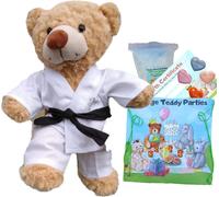KALANKA-Tenue de karaté avec ceinture noire ¿ Costume d'ours en peluche