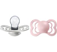 Kalanka-Tétine Bibs Supreme. Lot De 2 Sucettes. Sans Bisphénol A, Téterelle Symétrique. Silicone, Taille 2 (6-18 Mois), Haze/Blossom