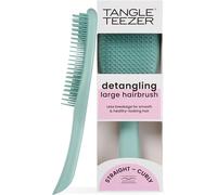 Kalanka- The Large The Ultimate Detangler Hairbrush Perfect For Long, Thick, Curly & Textured Hair Two-Tiered Teeth For Gentle Detangling Reduces Breakage Ergonomic Handle Marine Teal