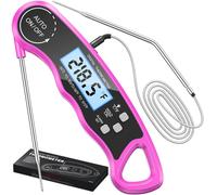 KALANKA-Thermomètre Cuisine à Lecture Instantanée, Thermometre Cuisson Viande Numérique avec Double Sonde, Rétroéclairage & Calibration, Aimant pour Grillades, Four, B?uf, Barbecue, Confiserie, Dinde