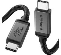 KALANKA-Thunderbolt 4 Cable Compatible, USB4 USB-IF Certified 1M, 40Gbps Data, 8K@60Hz 4K@144Hz HDR, PD3.1 240W 5A Fast Charging, USB-C Cable for iPhone 16/15, MacBook, iPad, Dock, SSD
