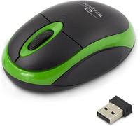 KALANKA-Titanum Souris d'ordinateur sans Fil avec récepteur USB (Petite et maniable, 3 Boutons, molette de défilement, 1000 dpi, Verte)