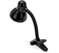 KALANKA-TL1203-N Lampe Pince, Culot pour Ampoule E27, Compatible LED, Bras Flexible, avec câble et Interrupteur. en métal. pour Chambre d'enfant, Bureau, Table de Nuit, Chevet, 6 W, Noir