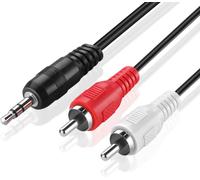 KALANKA-TNP Câble audio 3,5 mm vers RCA (3,5 mm) bidirectionnel mâle vers mâle connecteur plaqué or auxiliaire prise casque jack adaptateur répartiteur convertisseur vers gauche/droite stéréo 2RCA