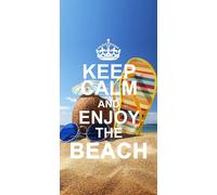 Kalanka-Toalla Playa Serviette De Plage, Polyester, Keep Calm, 95 X 175. Microfibre