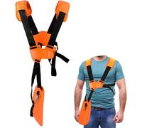 KALANKA-Tondeuse à Bandoulière-Tondeuse à Harnais Double épaule avec Ceinture de Nylon Durable Adjuestable pour Débroussailleuse ou Gardenning (pour STIHL FS,Taille-Bordures série km) Orange