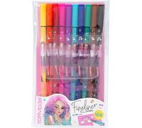 KALANKA-TOPModel 11500 Lot de 10 stylos et 2 pochoirs, 10 couleurs différentes, idéal pour l'écriture, le dessin et l'écriture à la main