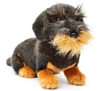 KALANKA-- Torche à Poils Rugueux, Assis (sans Laisse) - 22 cm (Hauteur) - Chien en Peluche, Teckel, Animal de Compagnie - Peluche, Peluche (sans Laisse)
