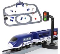 KALANKA-Train Electrique Enfant Voiture Électrique Flexible Ensemble Circuits Course,73 PCS Jouets Enfants Véhicules de Construction, Jeu de Piste Noël Nouvel an Cadeau pour 3 4 5 6 7 Ans Garçons