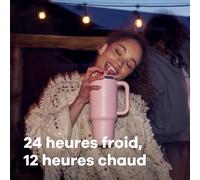 Kalanka-- Travel Tumbler 946 Ml (32 Oz) With Closable Press-In Straw Lid - Étanche, Isotherme, Compatible Porte\U2011gobelets \U2013 Garde Boissons Froides 24 H & Chaudes 12 H - Western Light Blue